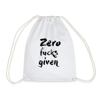 Zero Fucks Given - Turnbeutel - Weiß - Vorne