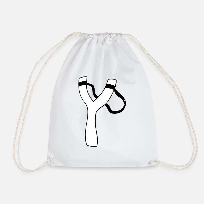 slingshot - Drawstring Bag - white