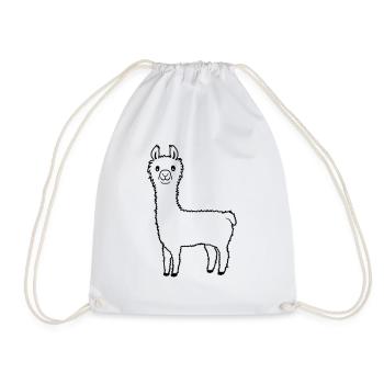 Alpaka Lieblingstier Lama - Turnbeutel - Weiß - Vorne