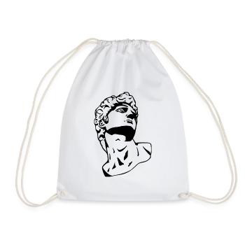 David sculpture/statue white - Drawstring Bag - white - Front