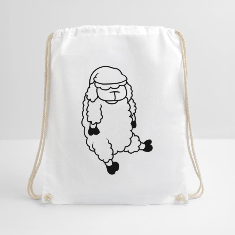 Sleeping Sheep Sleeping Cap Drawstring Bag