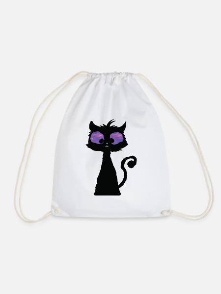 Psychedelische Katze - Turnbeutel - Weiß