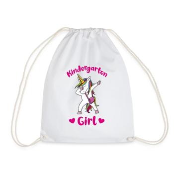 Kindergarten Girl Einhorn - Turnbeutel - Weiß - Vorne