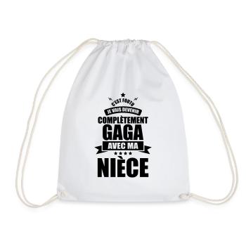c'est foutu je vais devenir gaga avec ma niece - Sac de sport léger - blanc - Devant