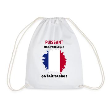 Puissant mais paresseux sa fait tache ! - Sac de sport léger - blanc - Devant