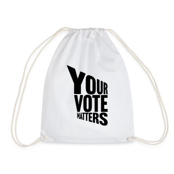 your vote matters Zitat - Turnbeutel - Weiß - Vorne