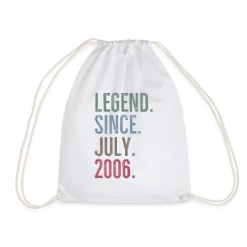 Legend Since July 2006 - Drawstring Bag - white - Front
