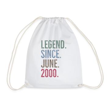 Legend Since June 2000 - Drawstring Bag - white - Front
