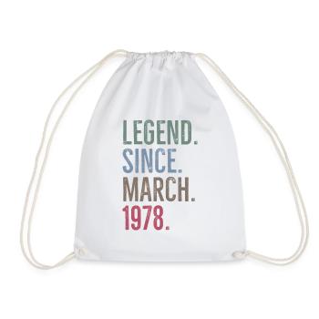 Légende depuis mars 1978 - Sac de sport léger - blanc - Devant