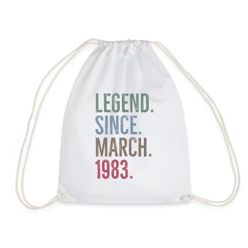 Légende depuis mars 1983 - Sac de sport léger - blanc - Devant