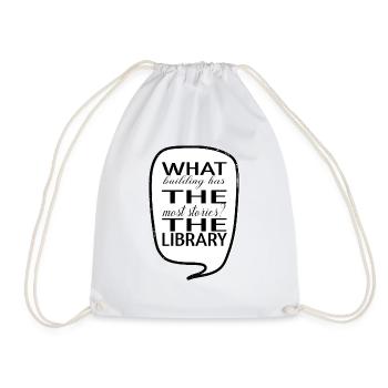 Cadeau d’anniversaire Livres d’amoureux et déclaration de vin - Sac de sport léger - blanc - Devant