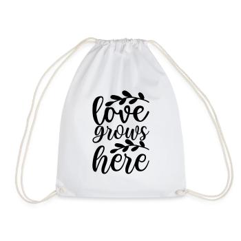 26 L’AMOUR GRANDIT ICI - Sac de sport léger - blanc - Devant