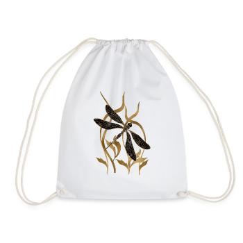 Dragonfly - Drawstring Bag - white - Front