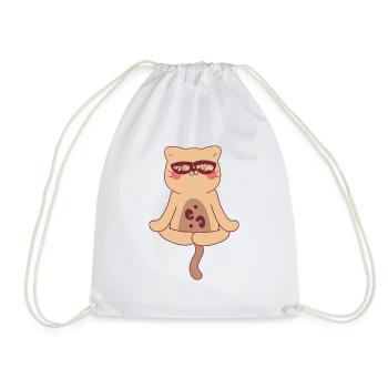 Ocelot en yoga - Sac de sport léger - blanc - Devant