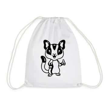 CHIEN CHAT ANIMAL DE COMPAGNIE - Sac de sport léger - blanc - Devant