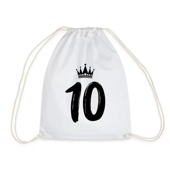 10 crowns - Drawstring Bag - white - Front