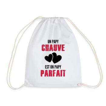 un papy chauve est un papy parfait / cadeau papy - Sac de sport léger - blanc - Devant