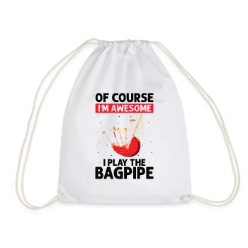 Cornemuse pour cornemuse et écossaise - Sac de sport léger - blanc - Devant