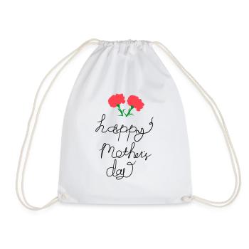 Joyeuse fête des mères lettrage manuscrit - Sac de sport léger - blanc - Devant