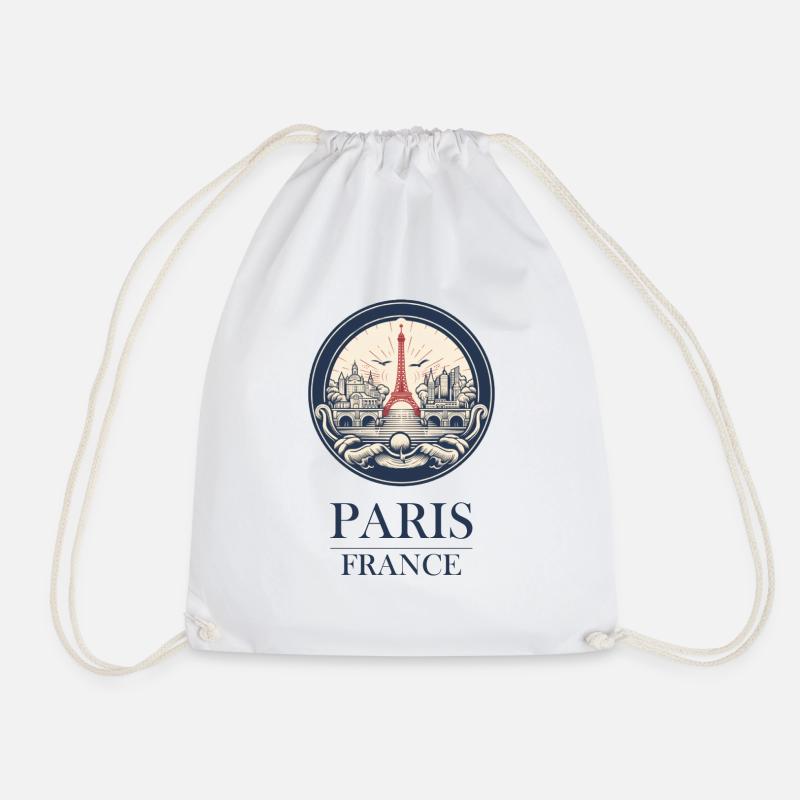 Paris-Frankreich - Turnbeutel - Weiß