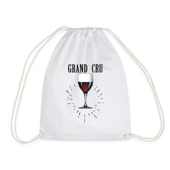 grand cru vin rouge verre humour alcool slogan 61 - Sac de sport léger - blanc - Devant