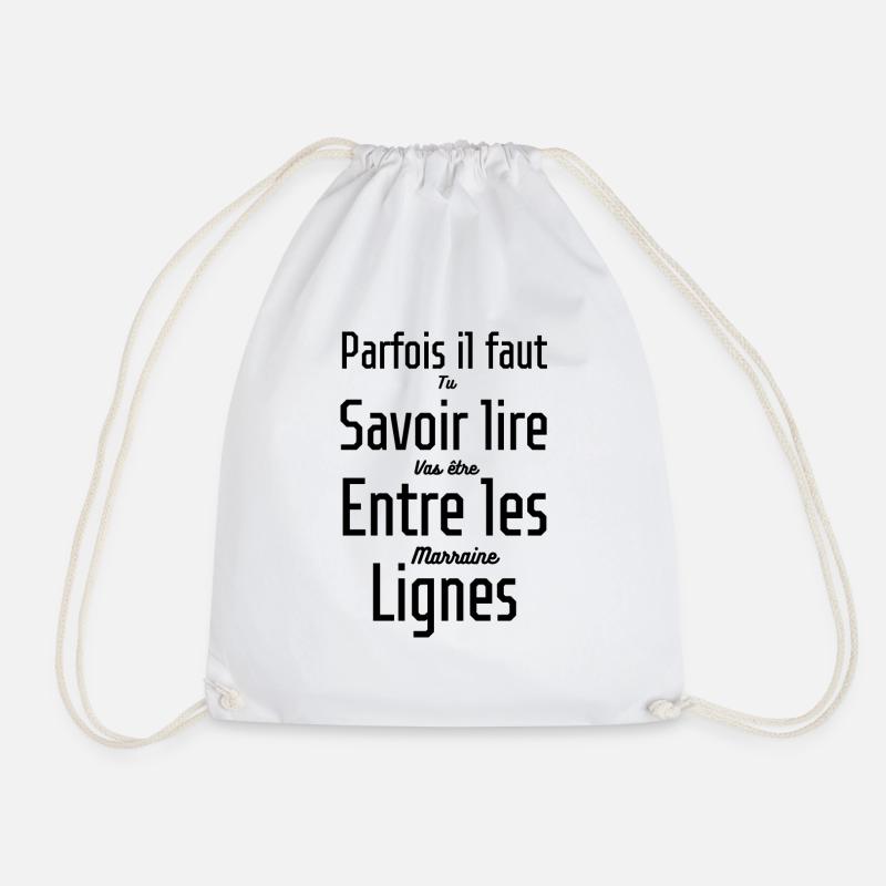 Annonce grossesse - tu vas être marraine - Sac de sport léger - blanc