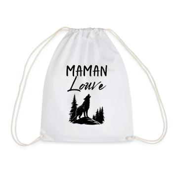 Maman Louve 4 - Sac de sport léger - blanc - Devant