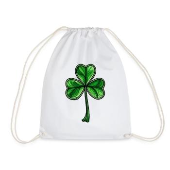 Shamrock St. Patrick's Day Irish Shamrock - Drawstring Bag - white - Front