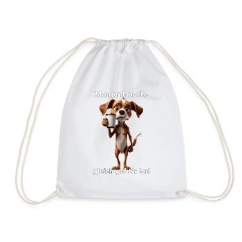 Wait a minute - Drawstring Bag - white - Front