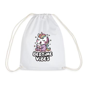 Bedtime Vibes - Drawstring Bag - white - Front