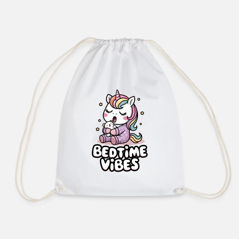 Bedtime Vibes - Drawstring Bag - white