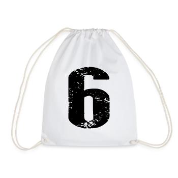 Justaucorps à 6 chiffres - Sac de sport léger - blanc - Devant