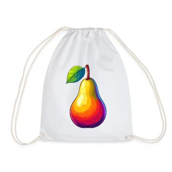 Pear - Drawstring Bag - white - Front