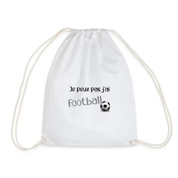 Je peux pas j'ai football - Sac de sport léger - blanc - Devant