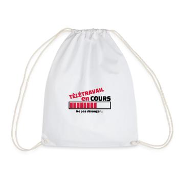 télétravail en cours - Sac de sport léger - blanc - Devant