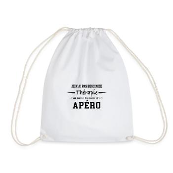 Thérapie apéro - Sac de sport léger - blanc - Devant
