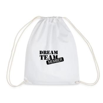dreamteam - Drawstring Bag - white - Front