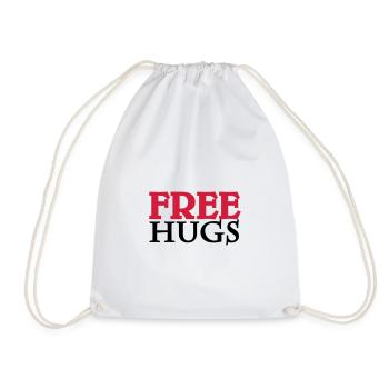 Free Hugs - Drawstring Bag - white - Front