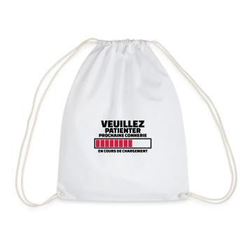 veuillez patienter prochaine connerie en cours - Sac de sport léger - blanc - Devant