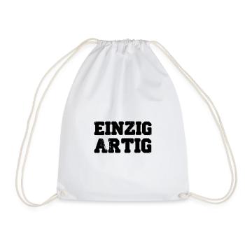 einzigartig - Turnbeutel - Weiß - Vorne