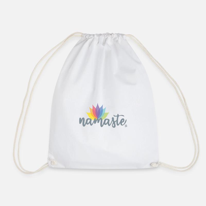 NAMASTE - Drawstring Bag - white
