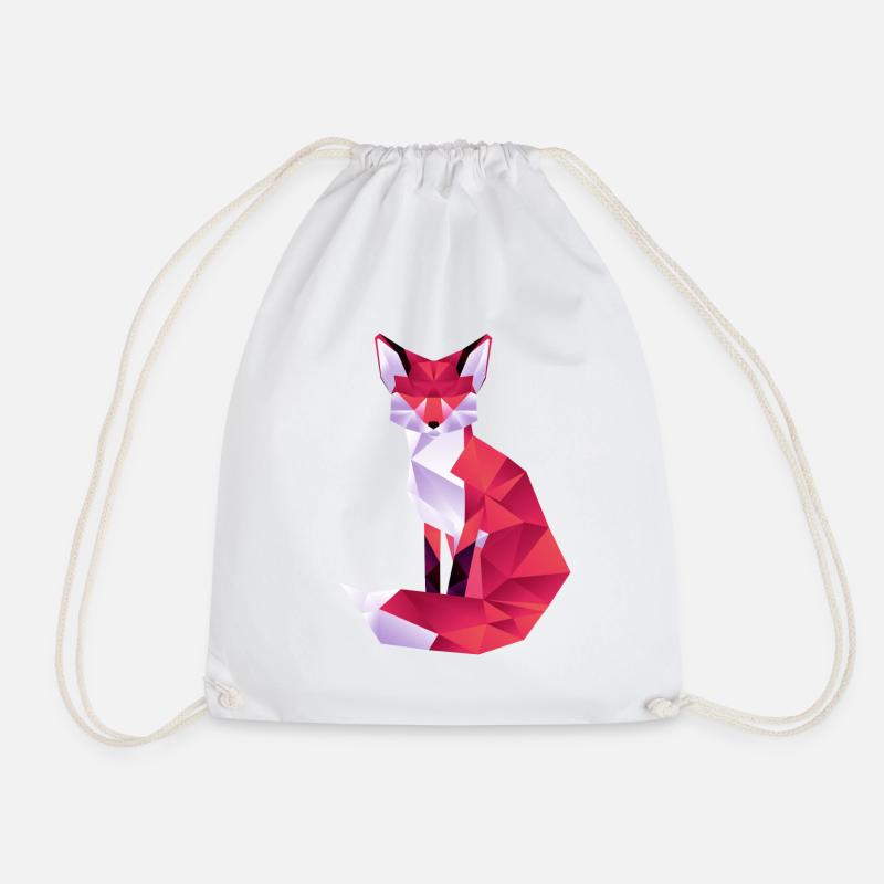 Fox red - Drawstring Bag - white