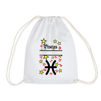 Signe du zodiaque Poissons Poissons - Sac de sport léger - blanc - Devant
