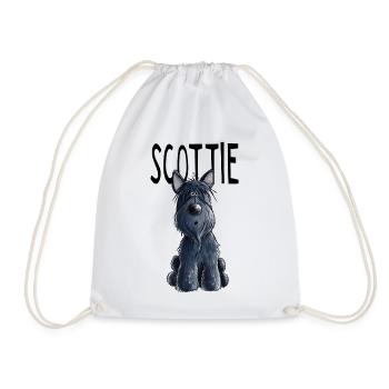 Niedlicher Scottie - Scottish Terrier - Geschenk - Turnbeutel - Weiß - Vorne