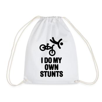 I do my own stunts BMX Fahrrad dirt bike Radfahren - Turnbeutel - Weiß - Vorne