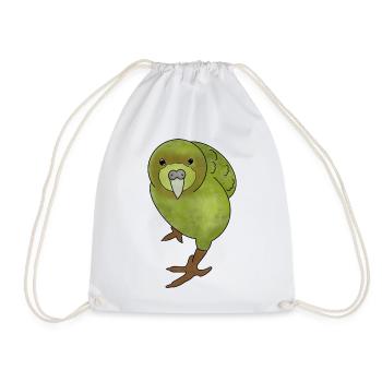 Kakapo - Drawstring Bag - white - Front