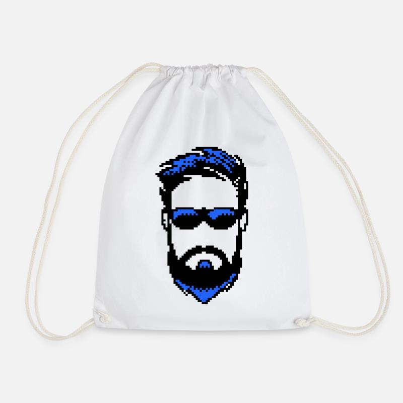 Beard Wearer Masculinity Beard Goat's Beard - Drawstring Bag - white