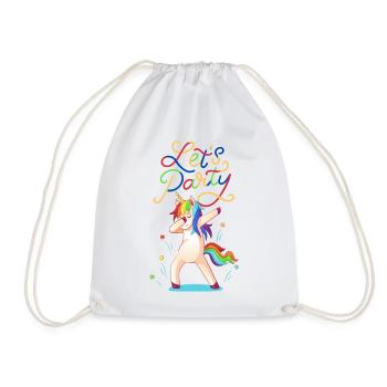 Let’s party Licorne dansante - Unicorn Lovers - Sac de sport léger - blanc - Devant