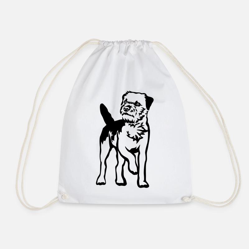 Border Terrier - Turnbeutel - Weiß