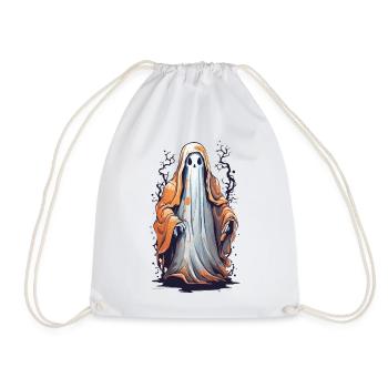 Funny Halloween Ghost Costume Design - Drawstring Bag - white - Front